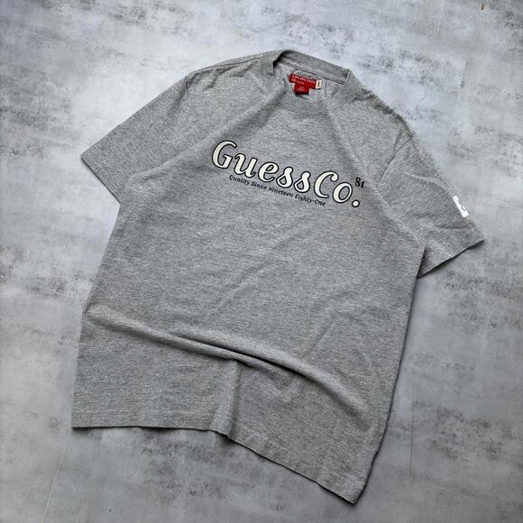 Y2K Grey Guess Grunge Skater T-Shirt - Picture 2 of 7